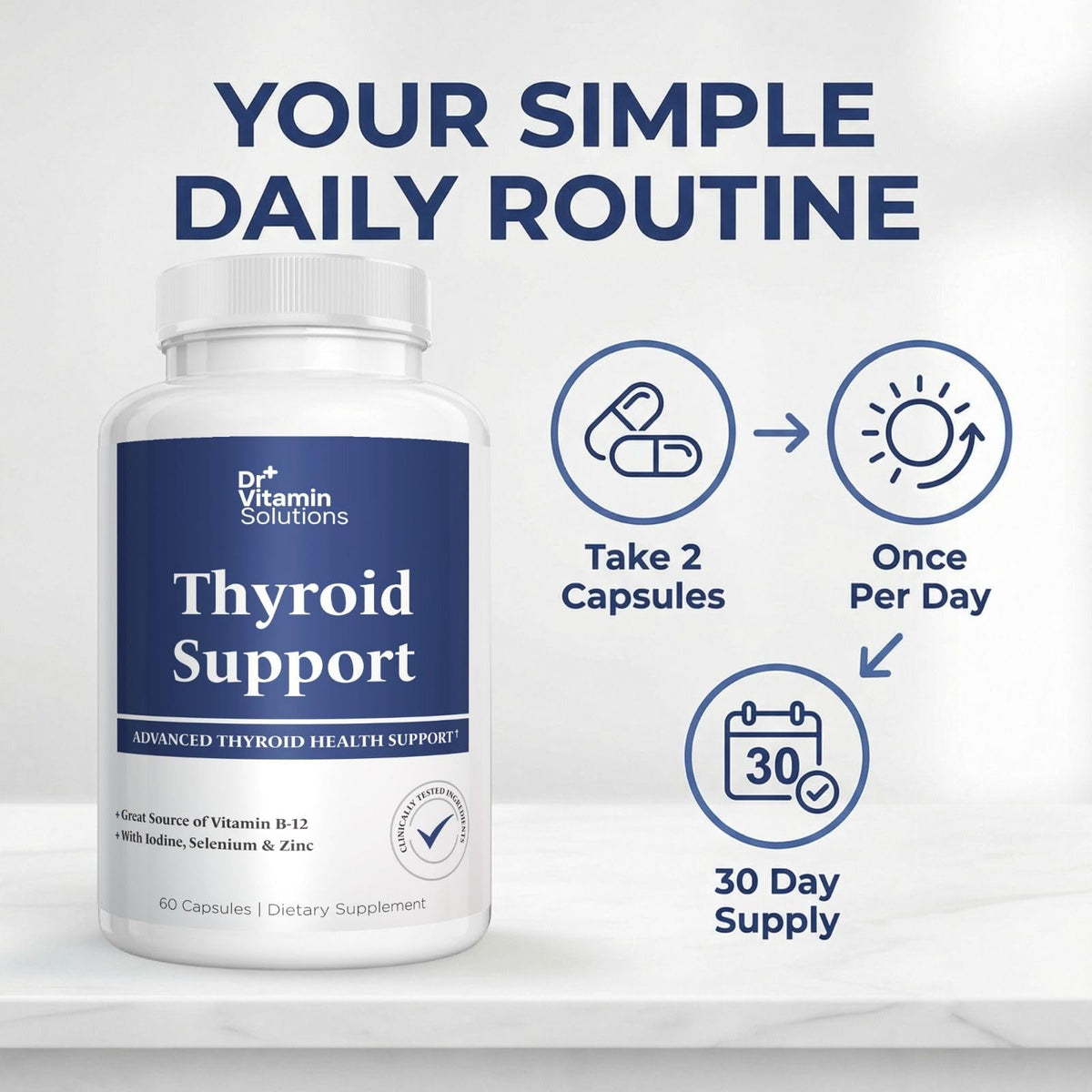 Iodine Thyroid Support Supplement 60 Capsules R15007