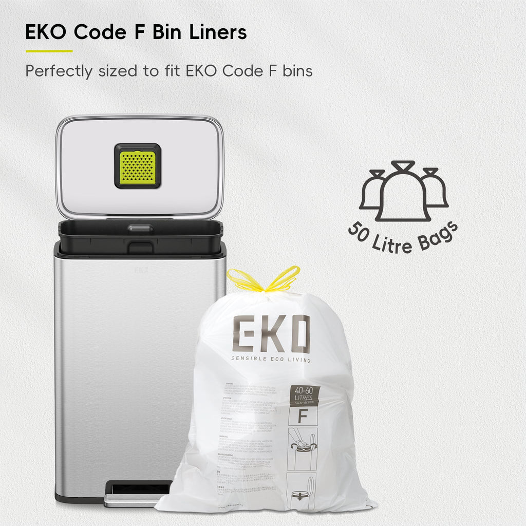 Matte Stainless 50 Liter Step Trash Can F120