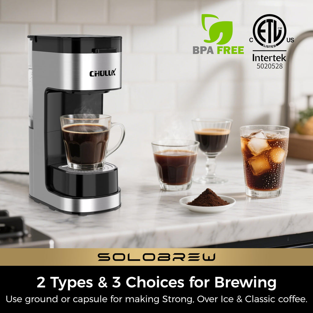 Single Serve Coffee Maker with Ground Filter X811815