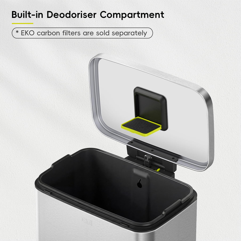 Matte Stainless 50 Liter Step Trash Can F120