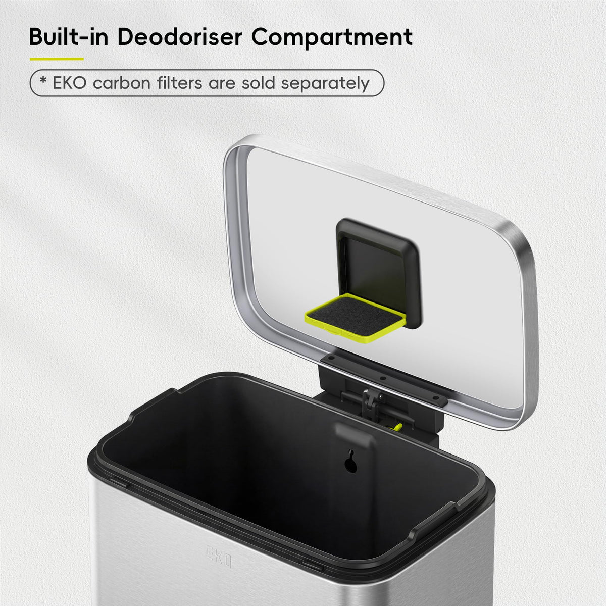 Matte Stainless 50 Liter Step Trash Can F120