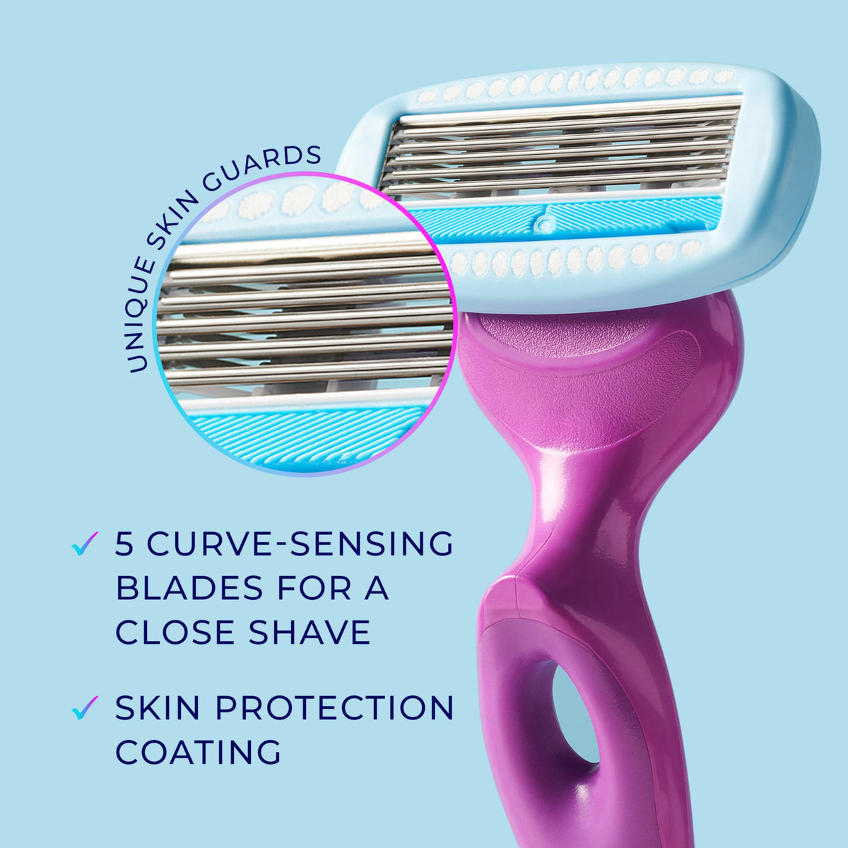5-Blade Moisturizing Razor Refills, 6 Count S36682