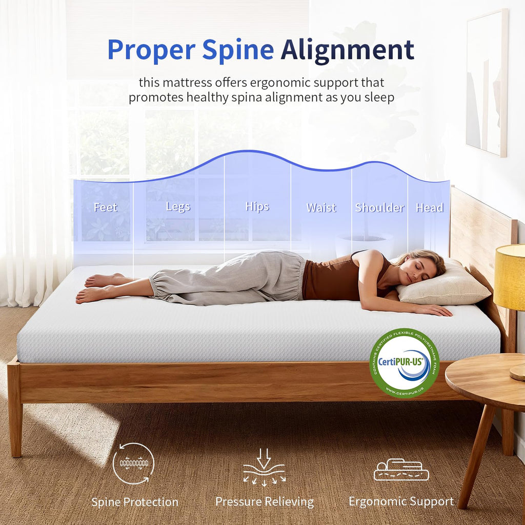 6 Inch Twin Gel Memory Foam Mattress A910
