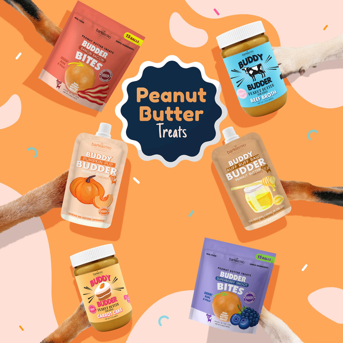 100% All Natural Dog Peanut Butter Set of 2 17oz T829