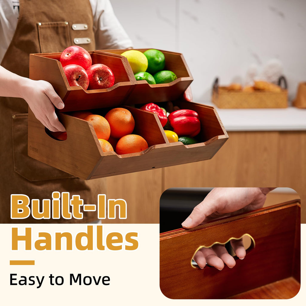 Wood 2-tier Stackable Pantry Organizer H962755