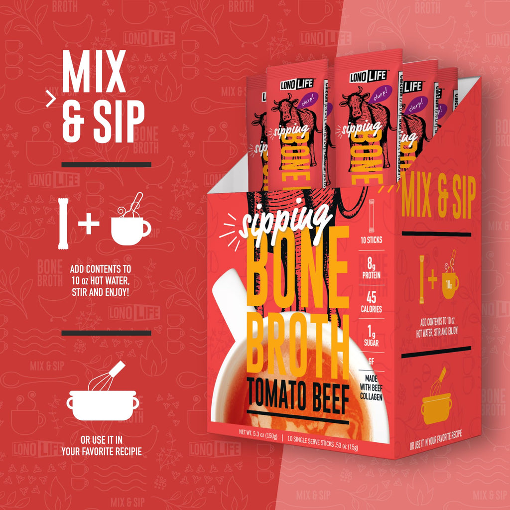 Tomato Beef Bone Broth Packets 10 Pack W4772