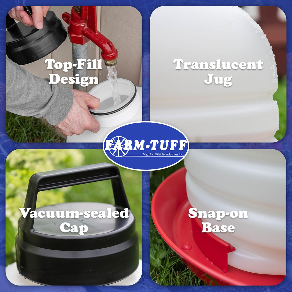 7 Gallon BPA-Free Plastic Hanging Chicken Waterer B163