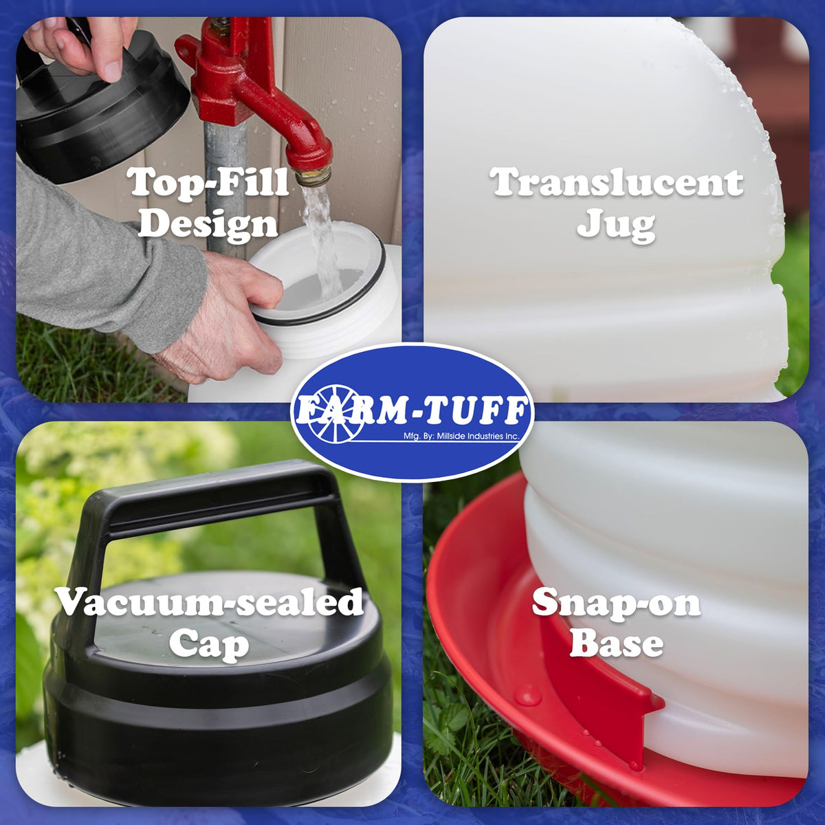 7 Gallon BPA-Free Plastic Hanging Chicken Waterer B163