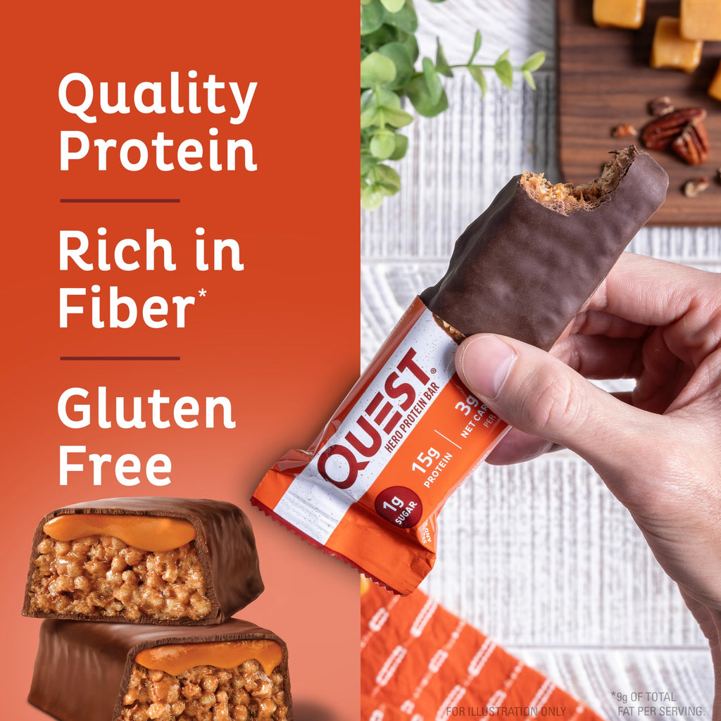 Salted Caramel Protein Shake 4 Count and Chocolate Caramel Pecan Protein Bar 12 Count H1467