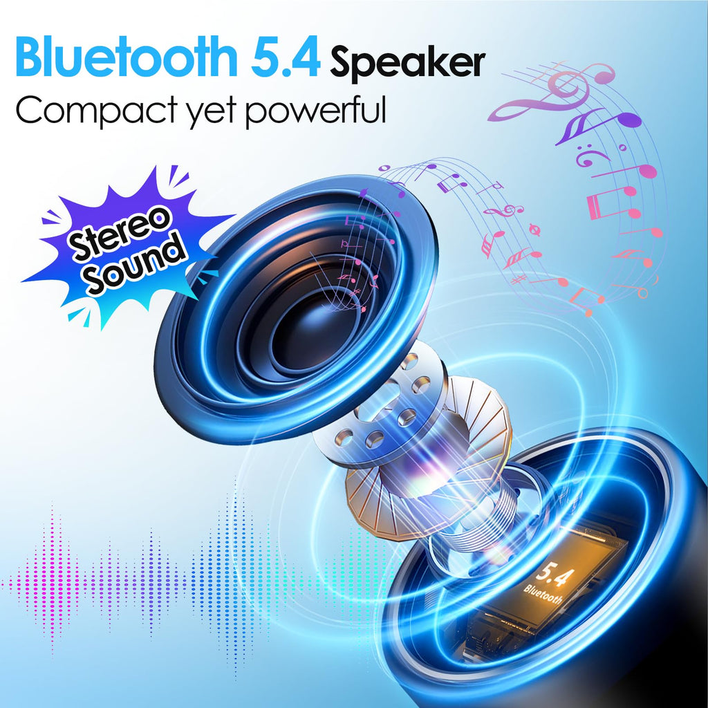 Portable Bluetooth Speaker with Noise Reduction Mic, Black T588289