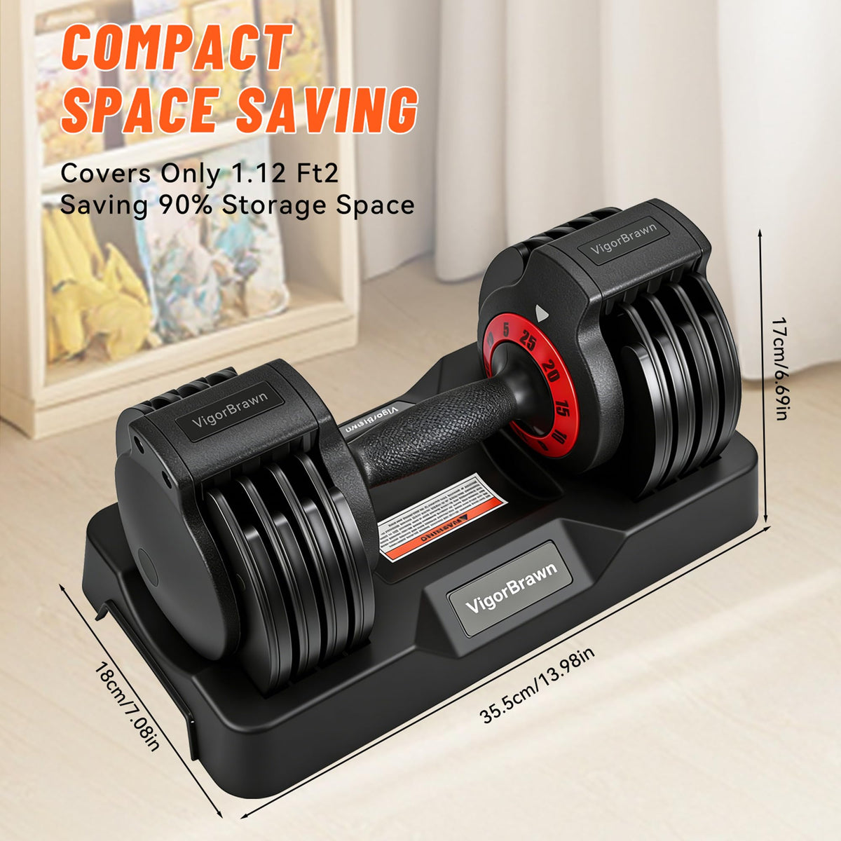 Adjustable Dumbbell Set with Storage Case G8734