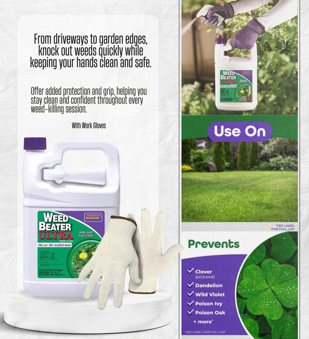 Weed Killer RTU Liquid 1 gal with Work Gloves H677152