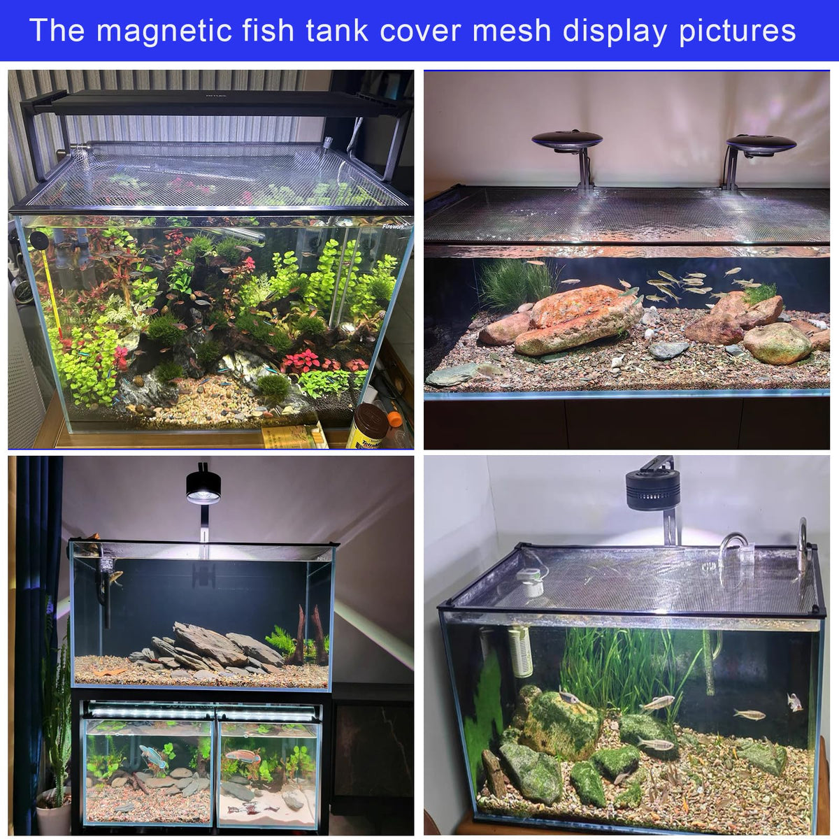 Magnetic Aquarium Anti-Jumping Net Cover I705399