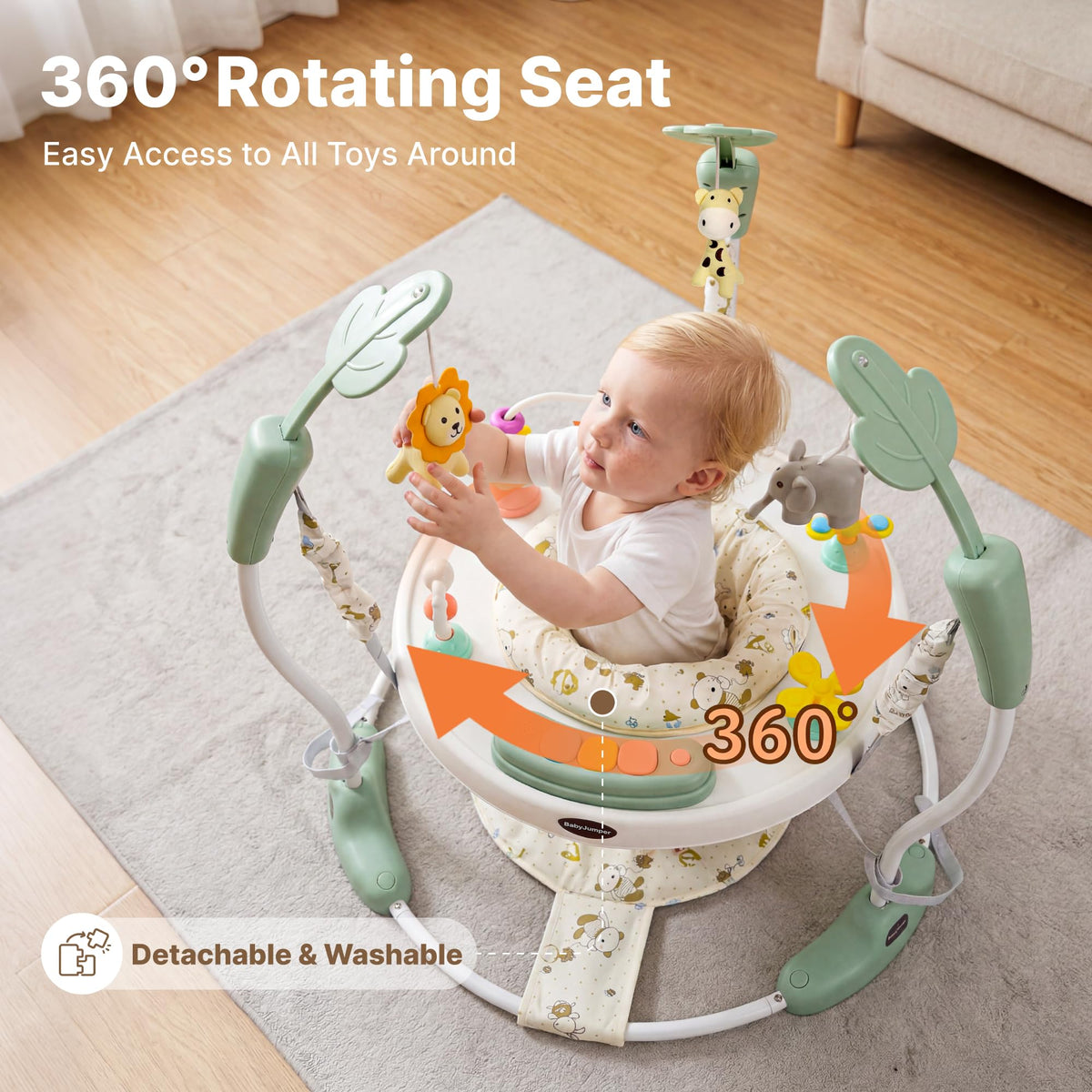 Green 3-in-1 Baby Jumper Activity Center H5186