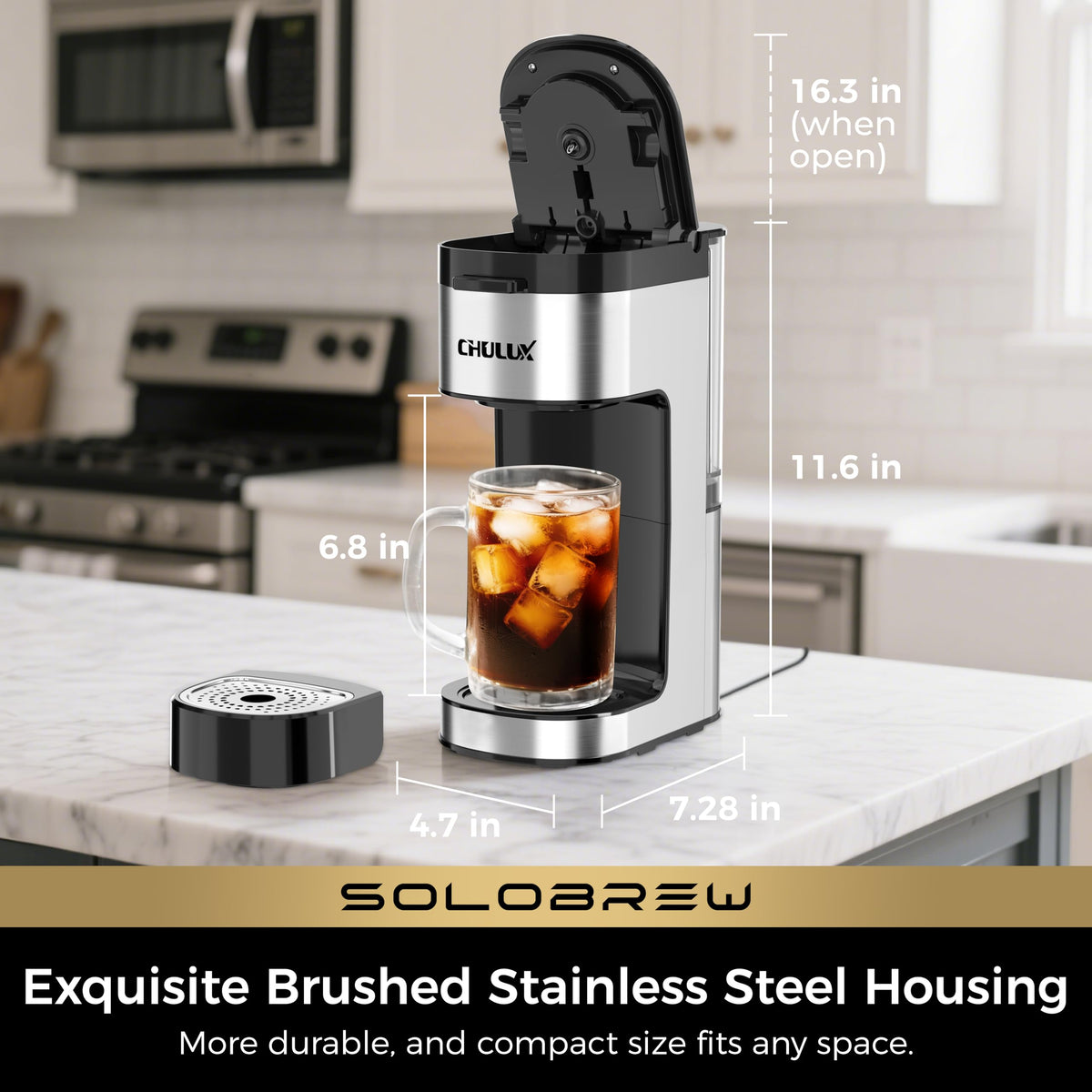 Single Serve Coffee Maker with Ground Filter X811815
