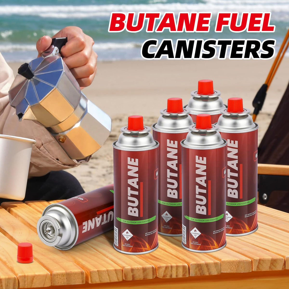 8oz Butane Fuel Canisters 4 Pack T201