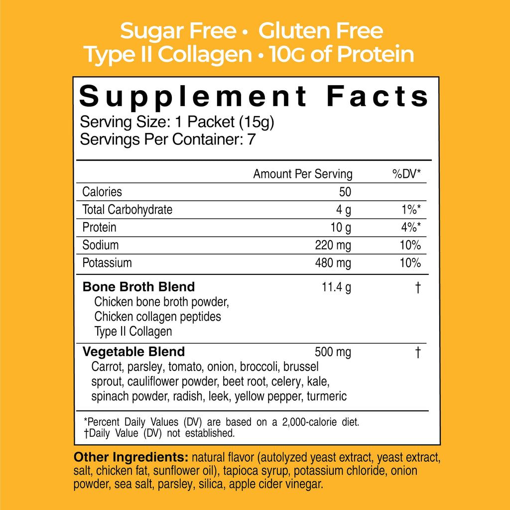Instant Chicken Bone Broth 10G Protein Collagen Type II 4 Pack Q28466