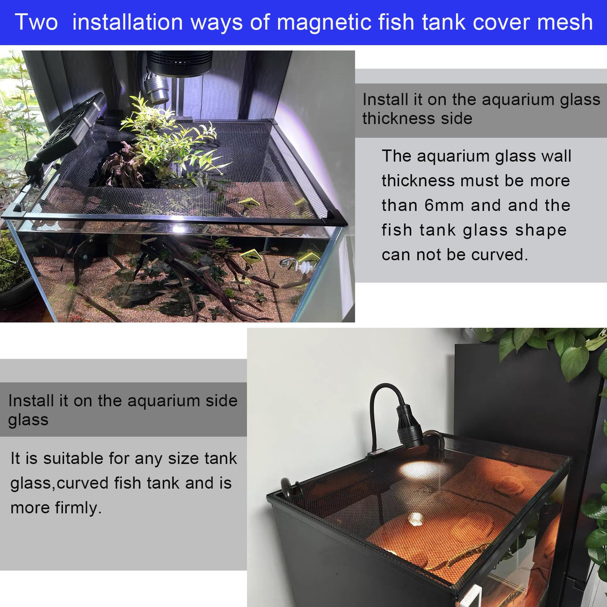 Magnetic Aquarium Anti-Jumping Net Cover I705399