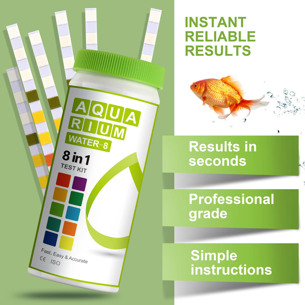 Aquarium Ammonia Test Strips 8-in-1 100 Strips N949123