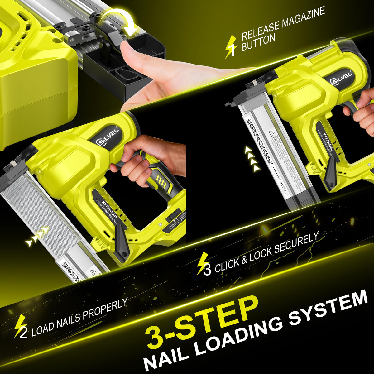 2" Cordless Brad Nailer, 2-in-1 21V Electric Brad Nailer with Battery I5062