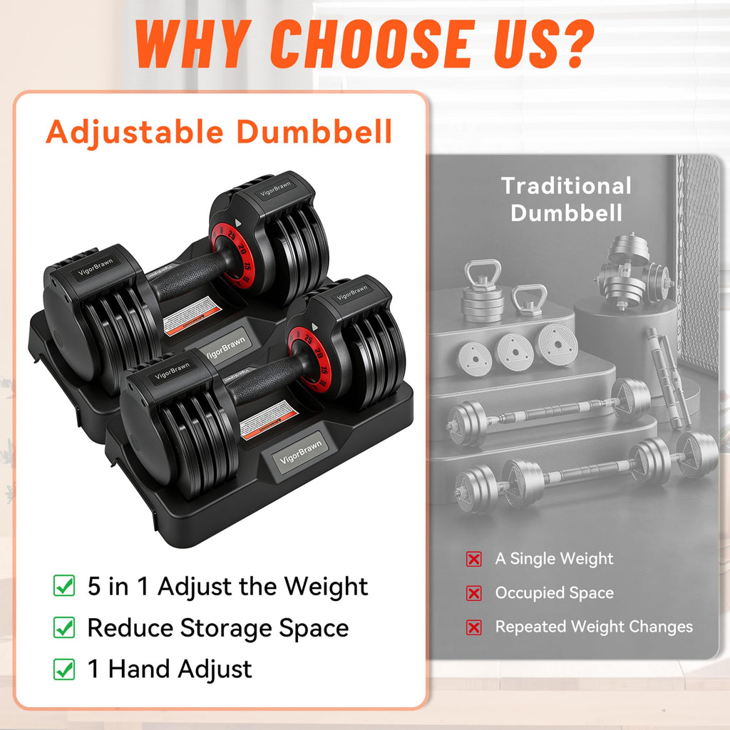 Adjustable Dumbbell Set with Storage Case G8734