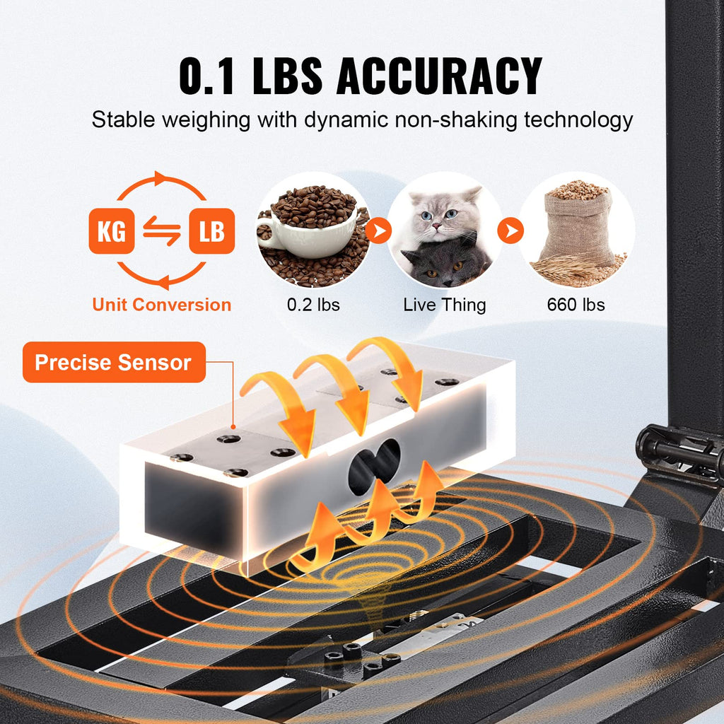 660 lbs Stainless Steel Digital Platform Scale E654368