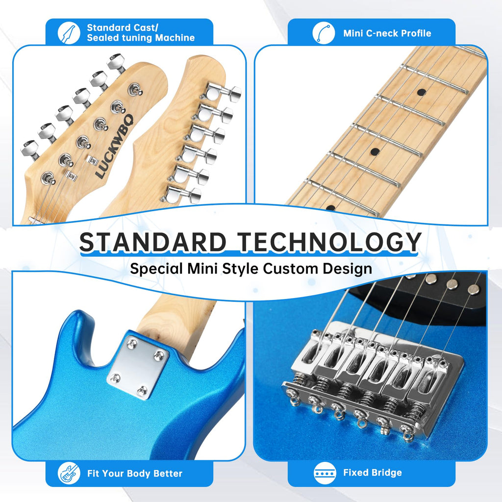 30 Inch Kids ST Style Mini Electric Guitar Beginner Kit with Amplifier V64424