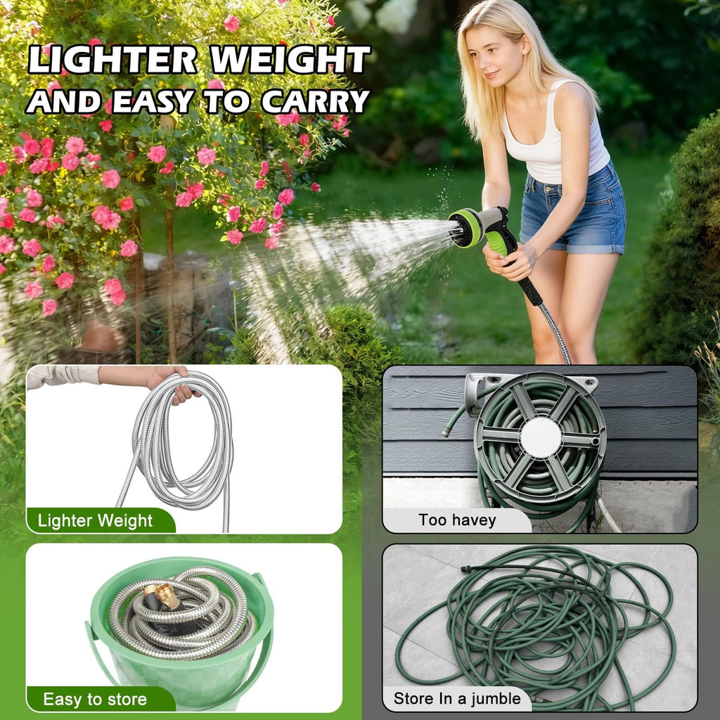 100 ft Stainless Steel Heavy Duty Garden Hose N848