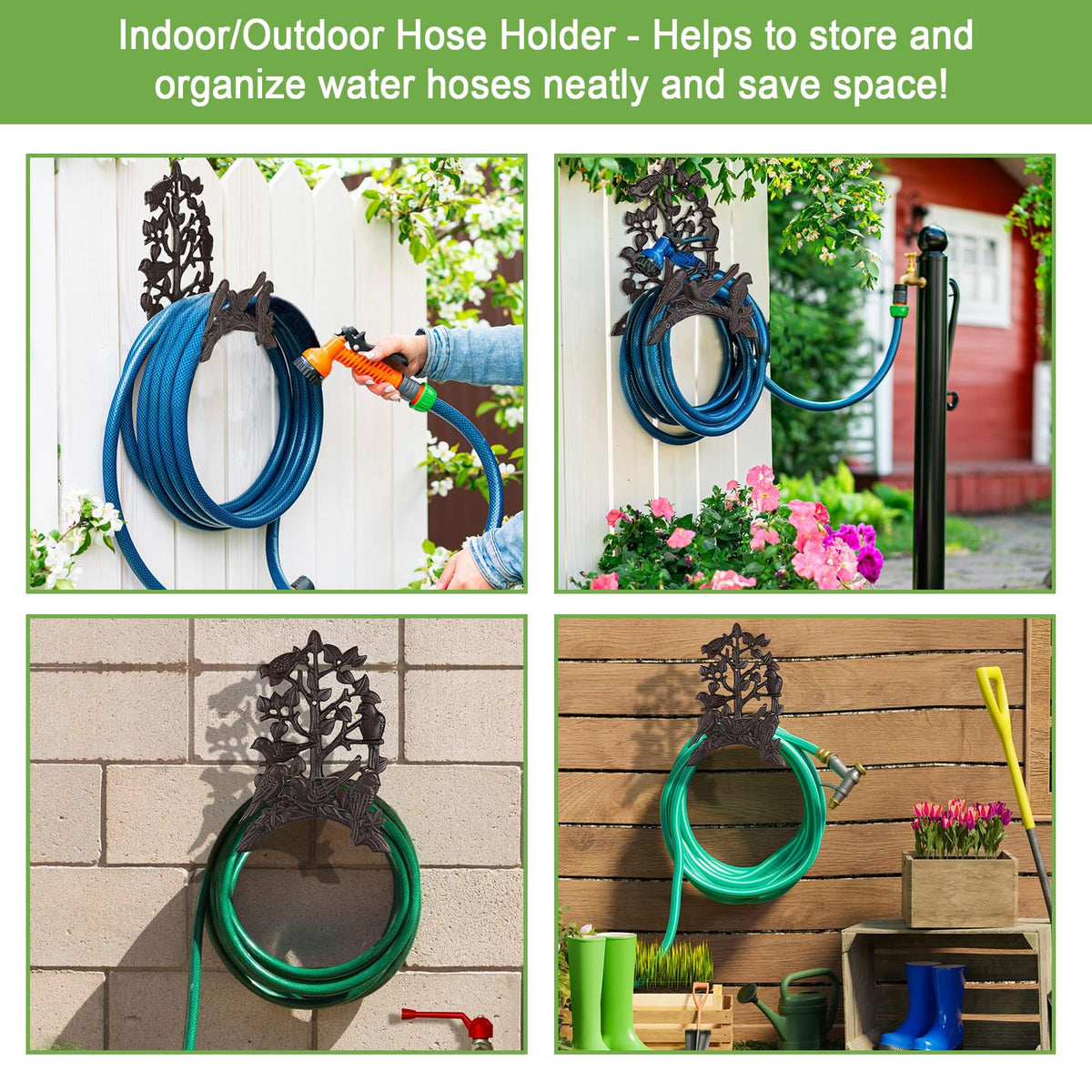 Cast Iron Wall Mount Garden Hose Holder V96911
