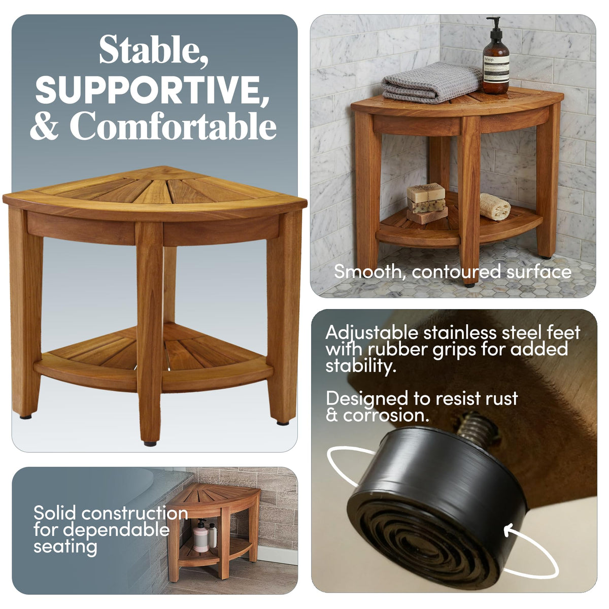 Teak Shower Bench T822