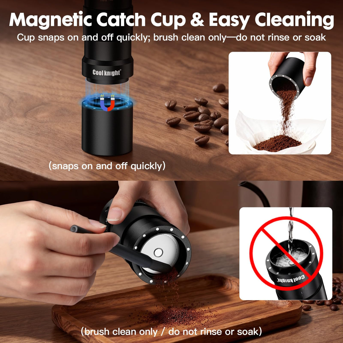 Manual Coffee Grinder 25g Capacity Aluminum Body Z5484