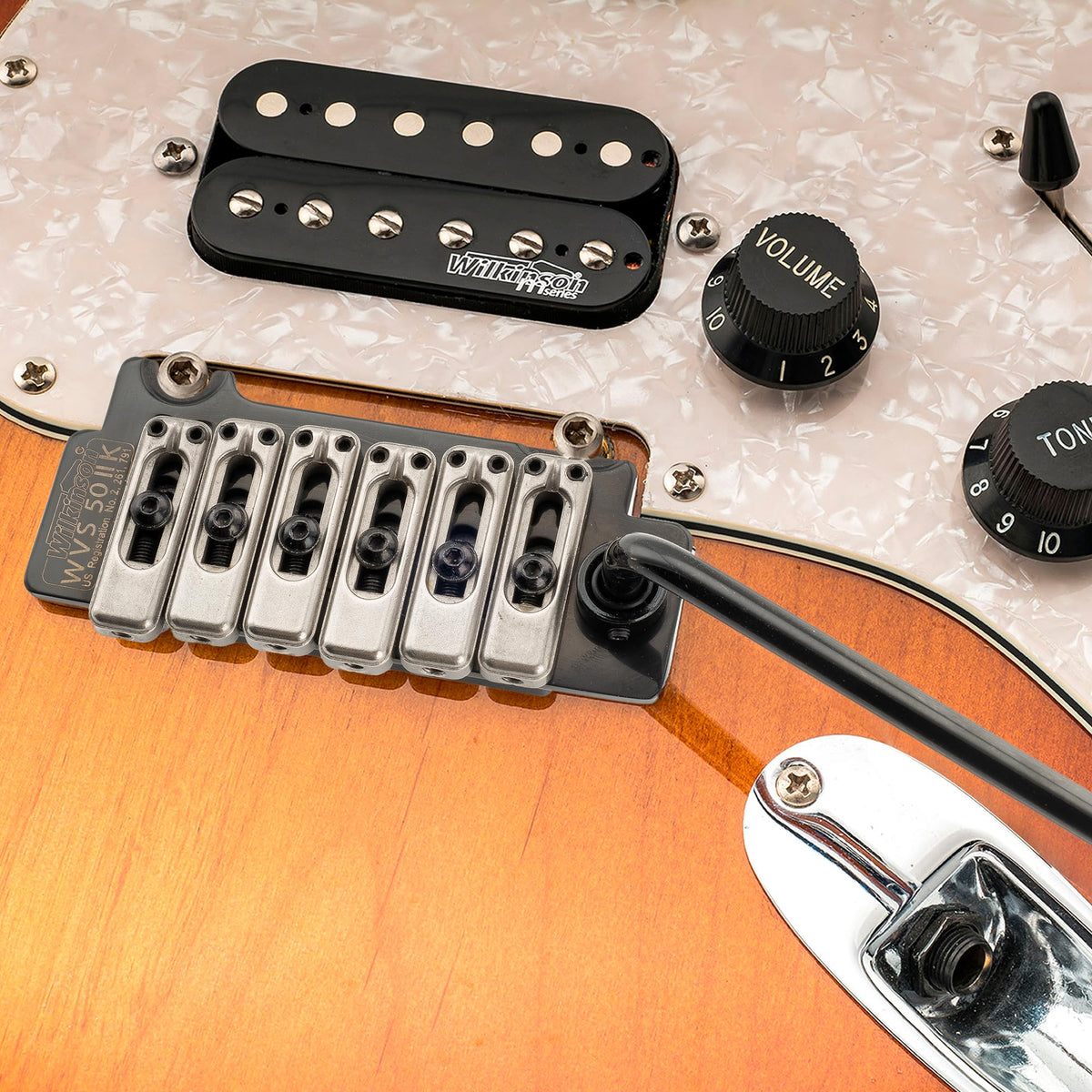 Black 2-Point Electric Guitar Tremolo Bridge D940830