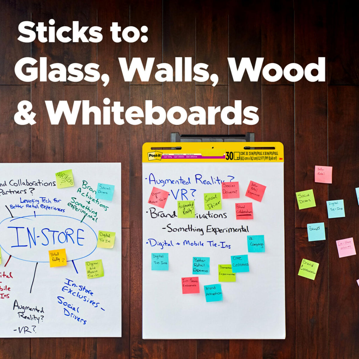 White Self Stick Flip Chart Paper J796447