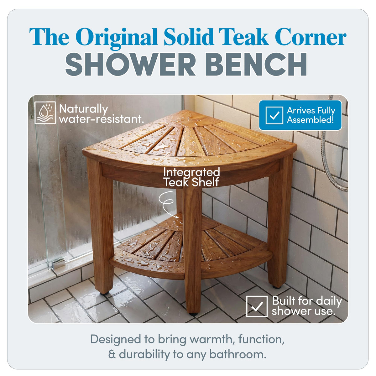 Teak Shower Bench T822