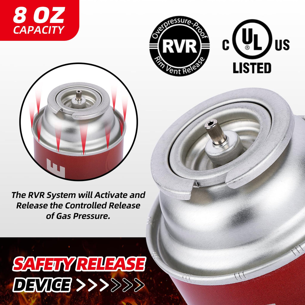 8oz Butane Fuel Canisters 4 Pack T201
