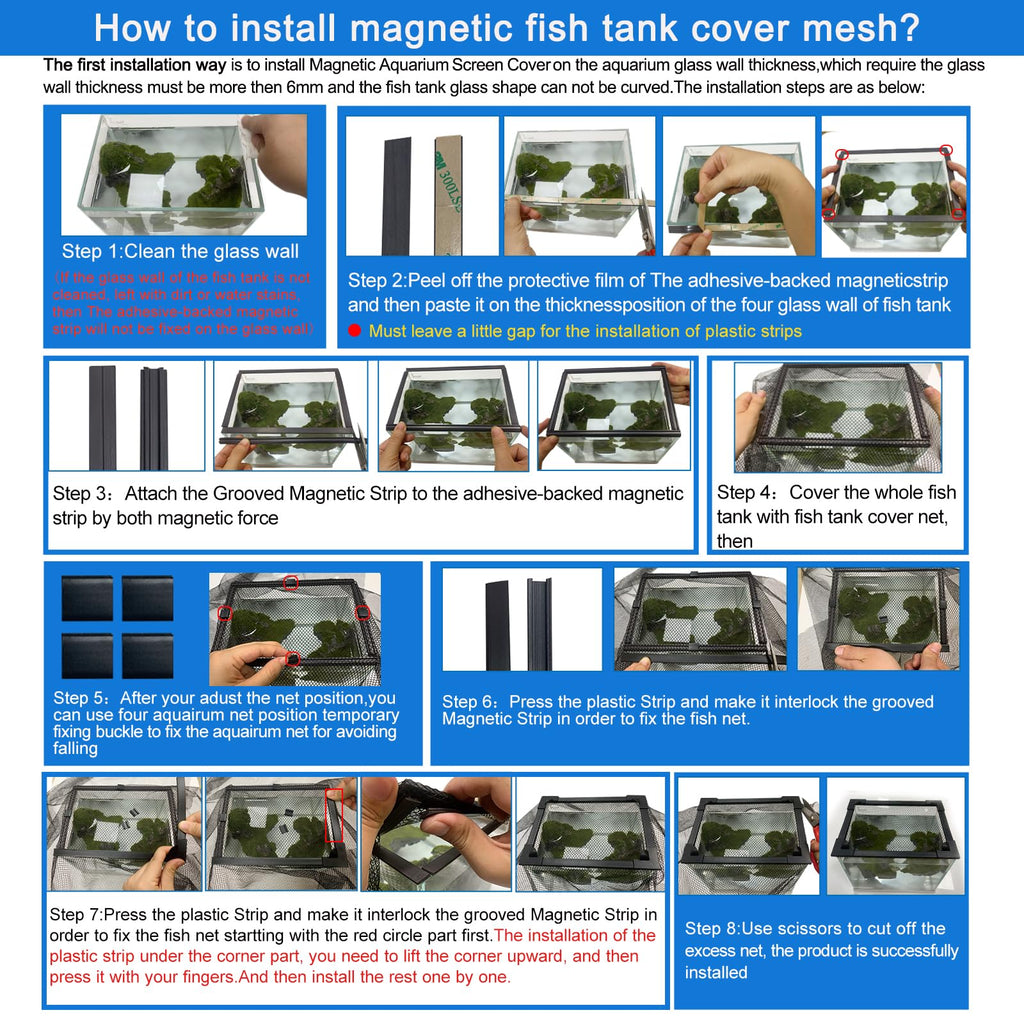 Magnetic Aquarium Anti-Jumping Net Cover I705399