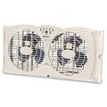White Dual Blade Digital Window Fan with Programmable Thermostat Control R61712
