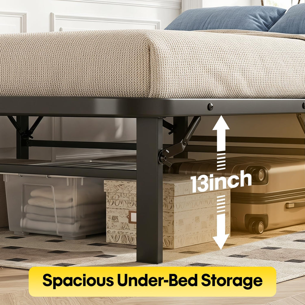 Twin Metal Bed Frame with 6 Legs L2120