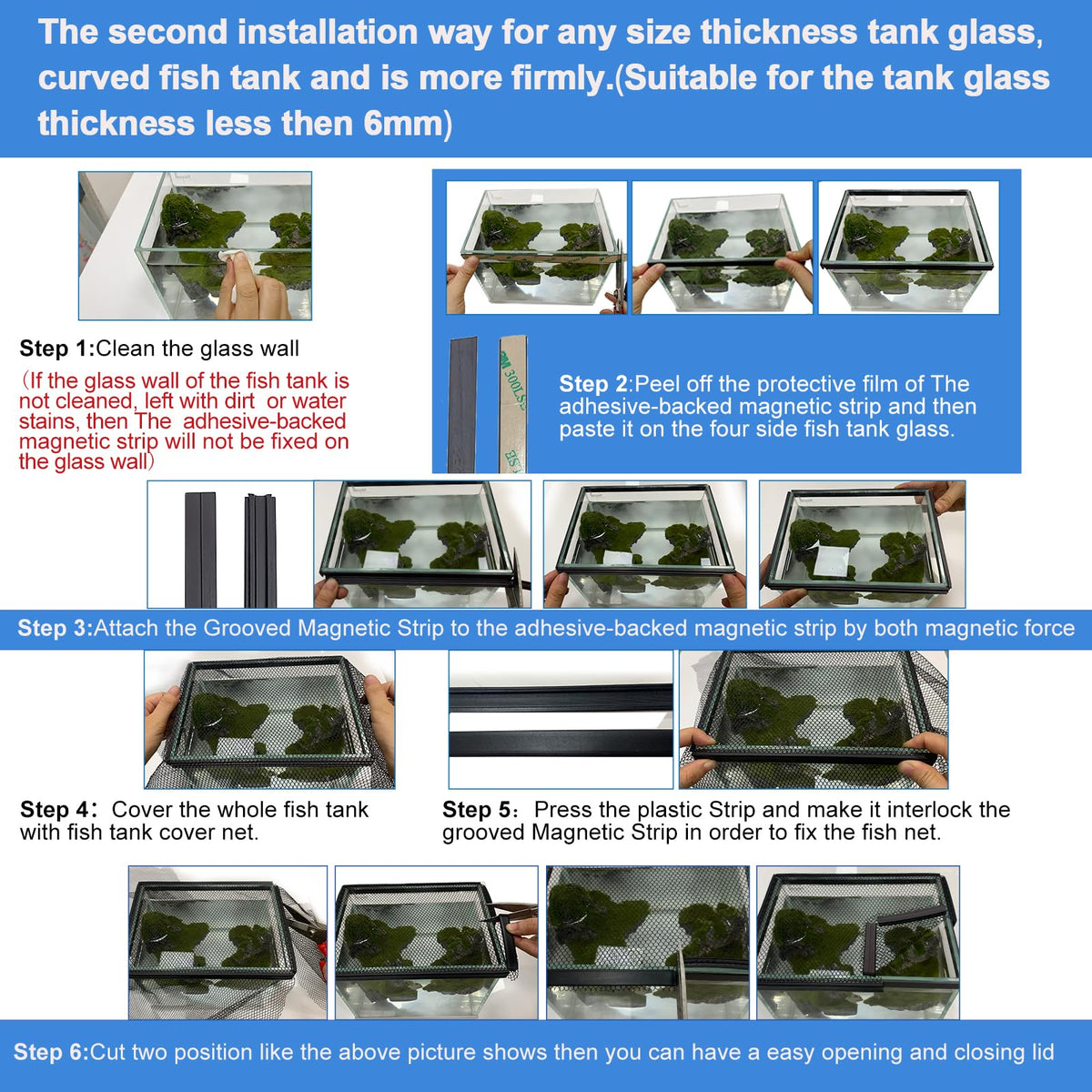 Magnetic Aquarium Anti-Jumping Net Cover I705399