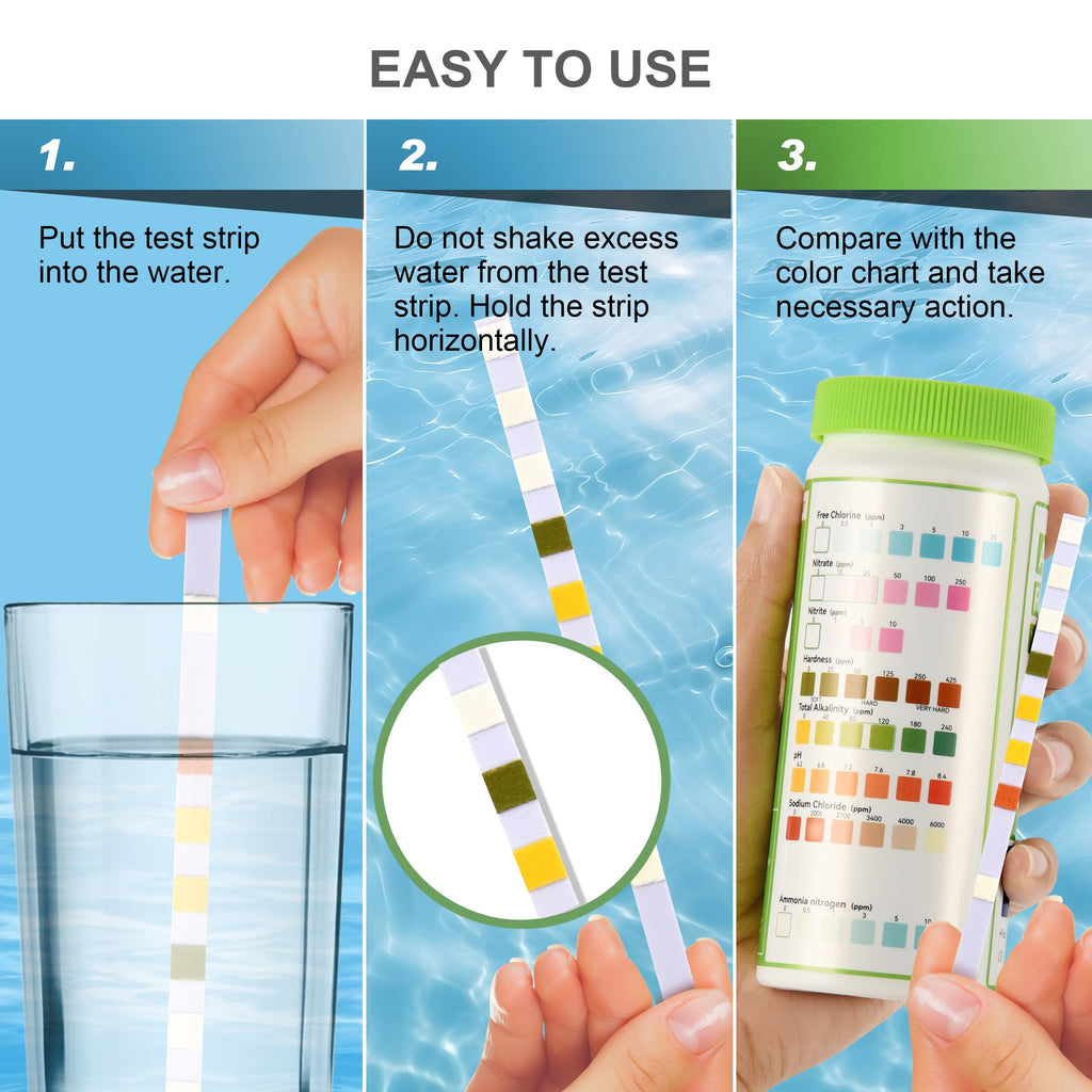 Aquarium Ammonia Test Strips 8-in-1 100 Strips N949123