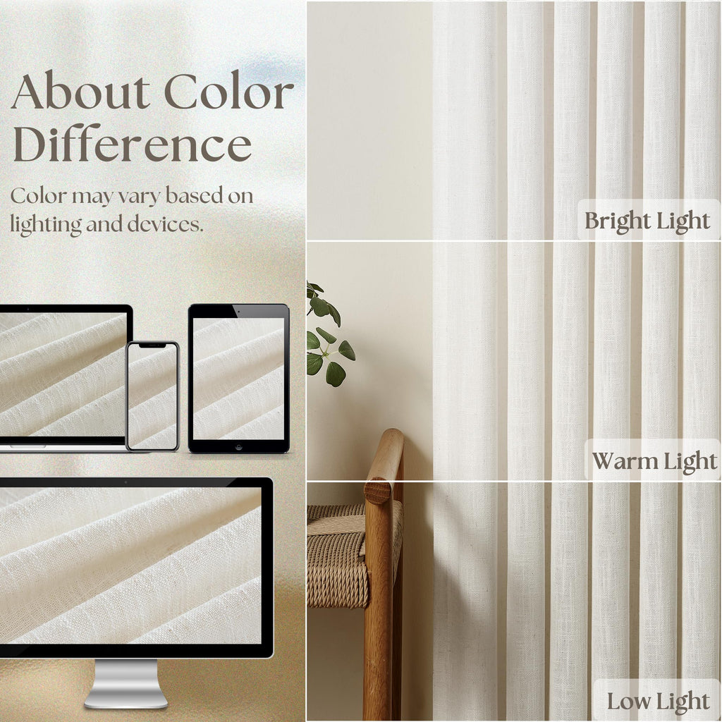 Natural Extra Wide Pinch Pleat 102 Inch Curtains I3678