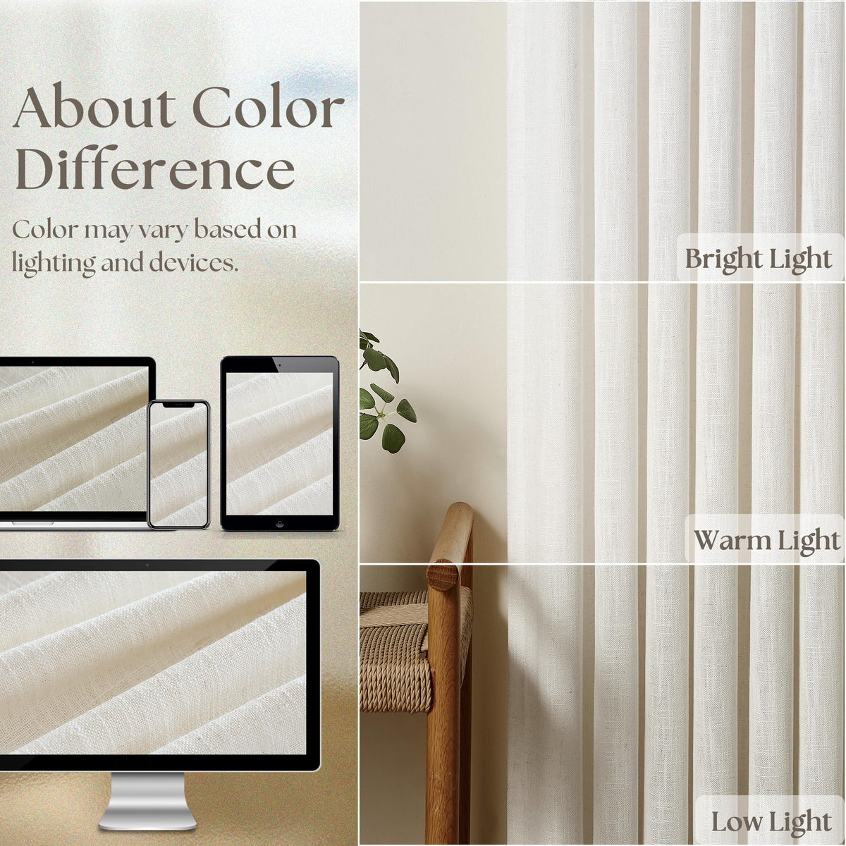 Natural Extra Wide Pinch Pleat 102 Inch Curtains I3678