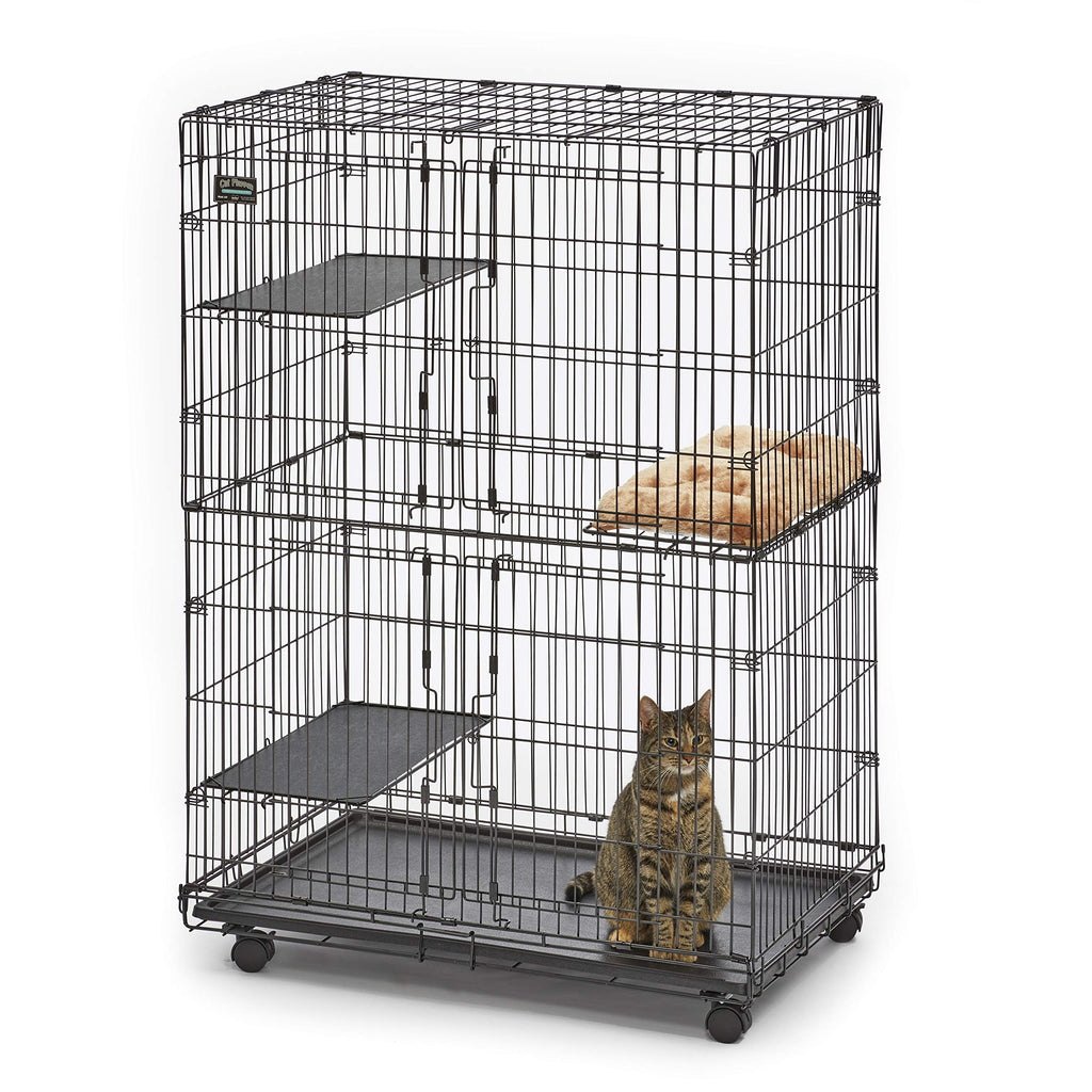 Folding Metal Cat Playpen with 3 Platforms H1199