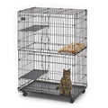 Folding Metal Cat Playpen with 3 Platforms H1199