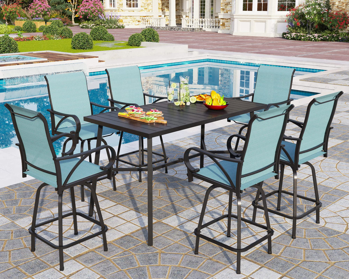 7 Piece Bar Height Patio Dining Set Y857378