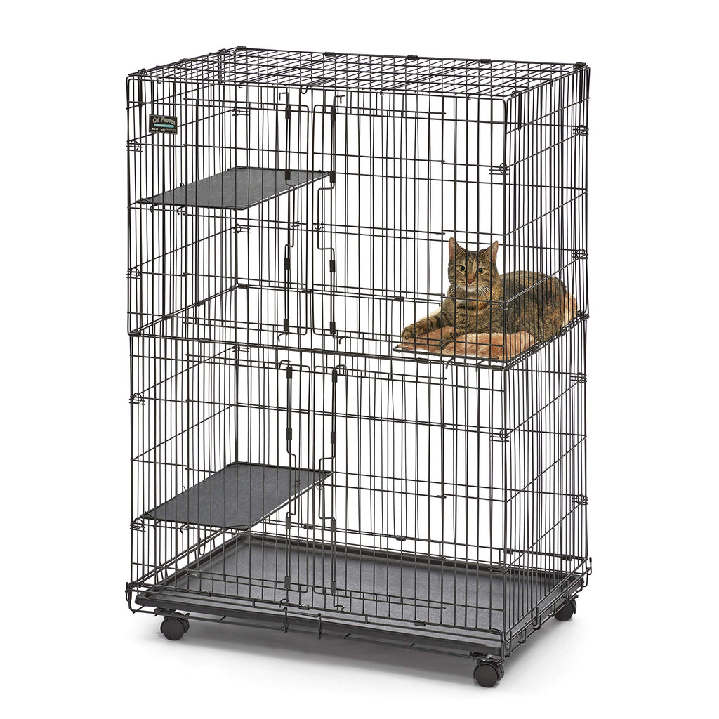 Folding Metal Cat Playpen with 3 Platforms H1199