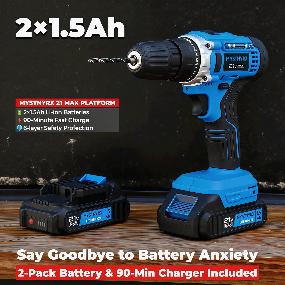 21V Max Cordless Drill Driver Kit with 2 Batteries G79979